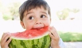小孩吃西瓜看瓜图片,小家伙看瓜图鉴，西瓜世界里的纯真时光